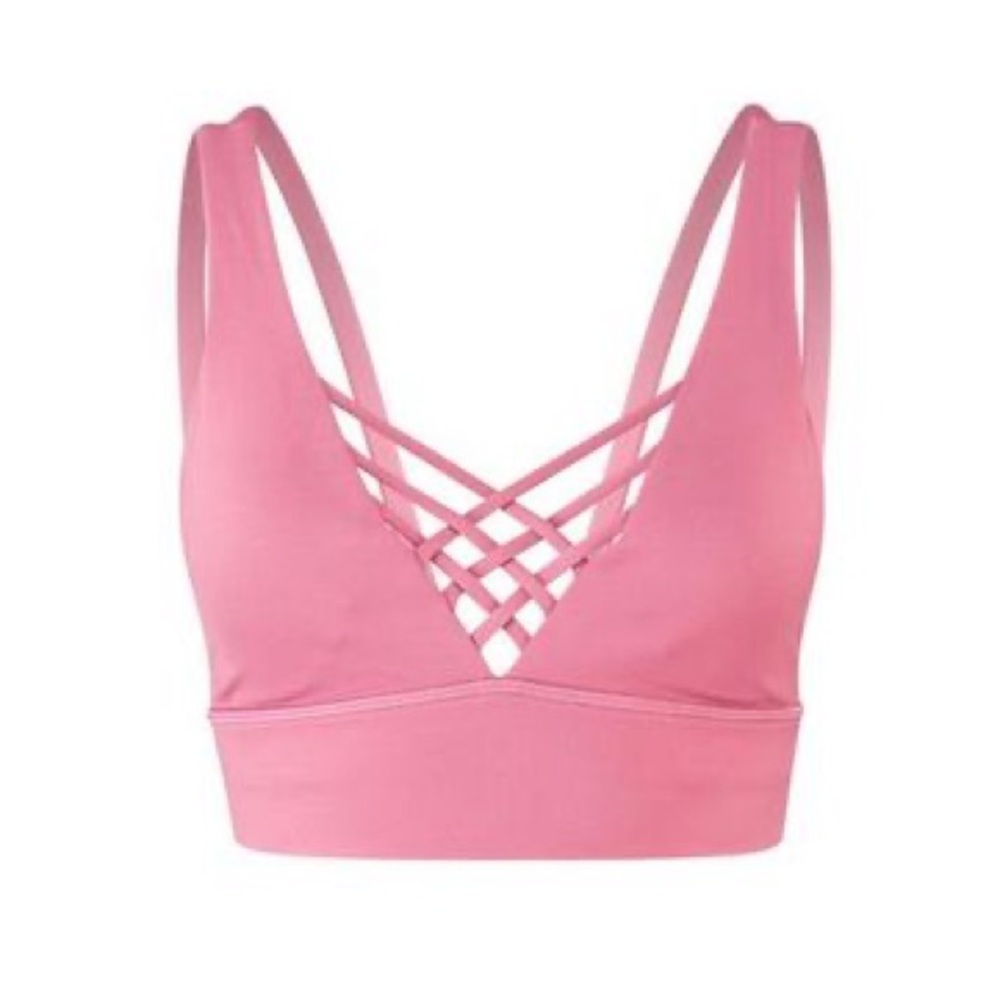Lululemon Bind & Cross Bra- Moss Rose